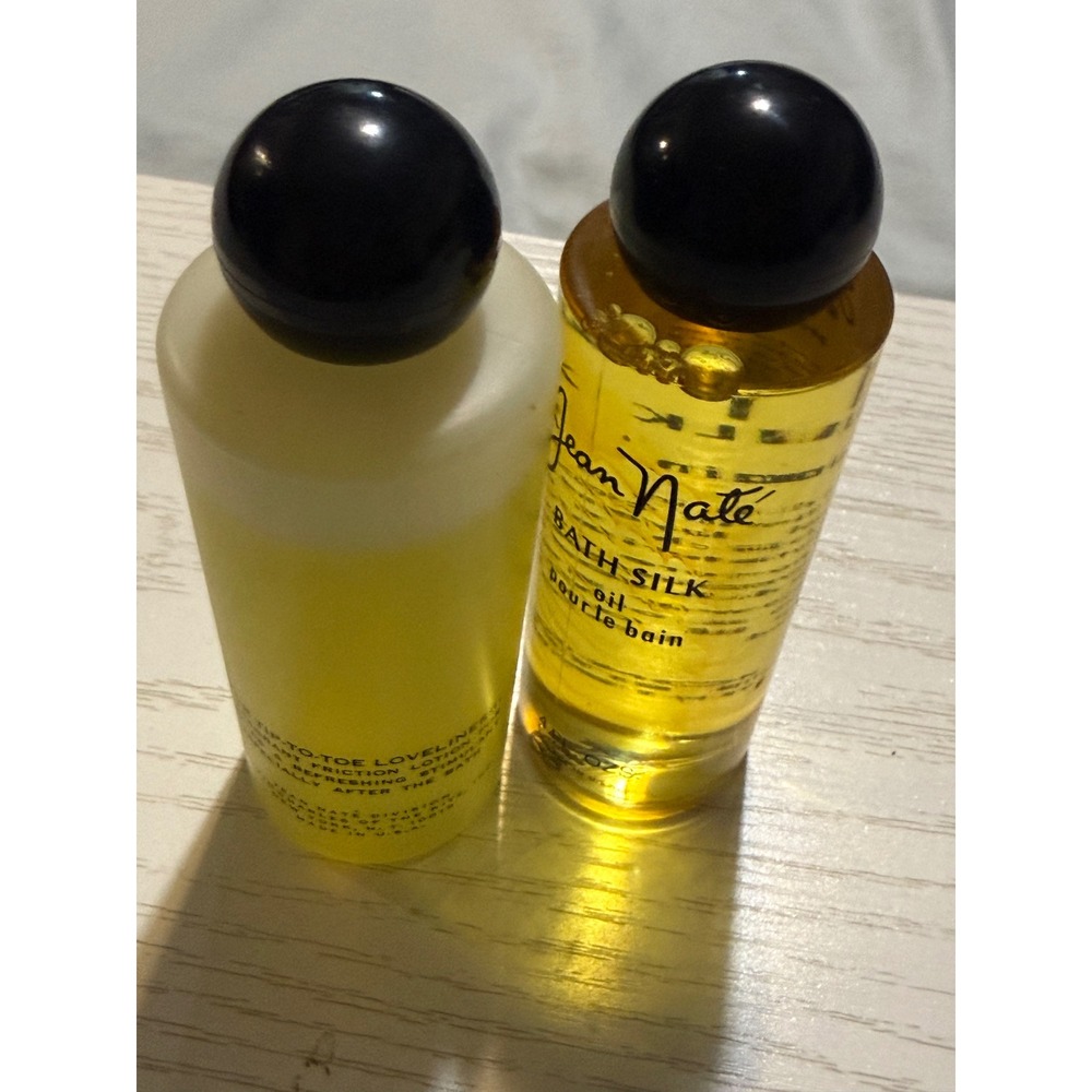 Jean Nate Friction After Bath Lotion 5oz and Bath Silk Oil 4oz Vintage Set